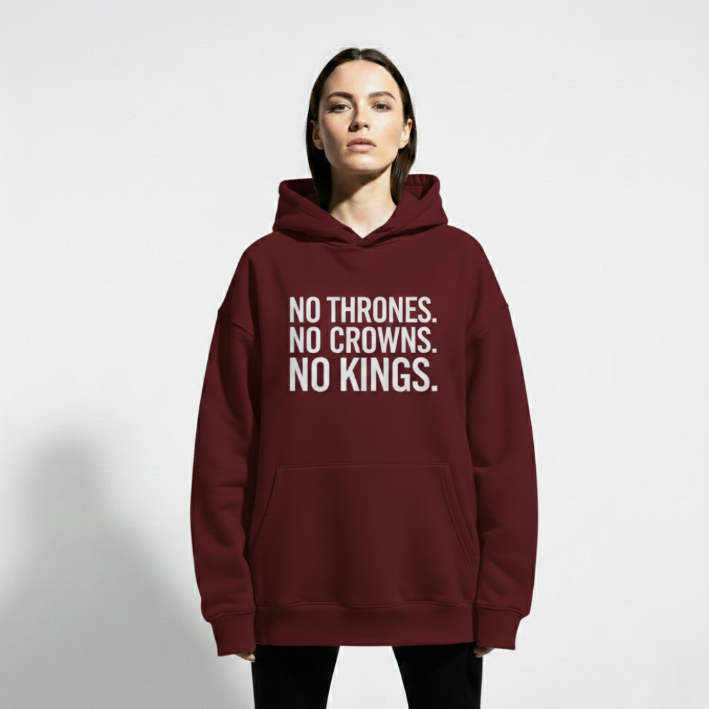 RAW TRUTH® NO KINGS Hoodie - Limited Edition Activist Streetwear