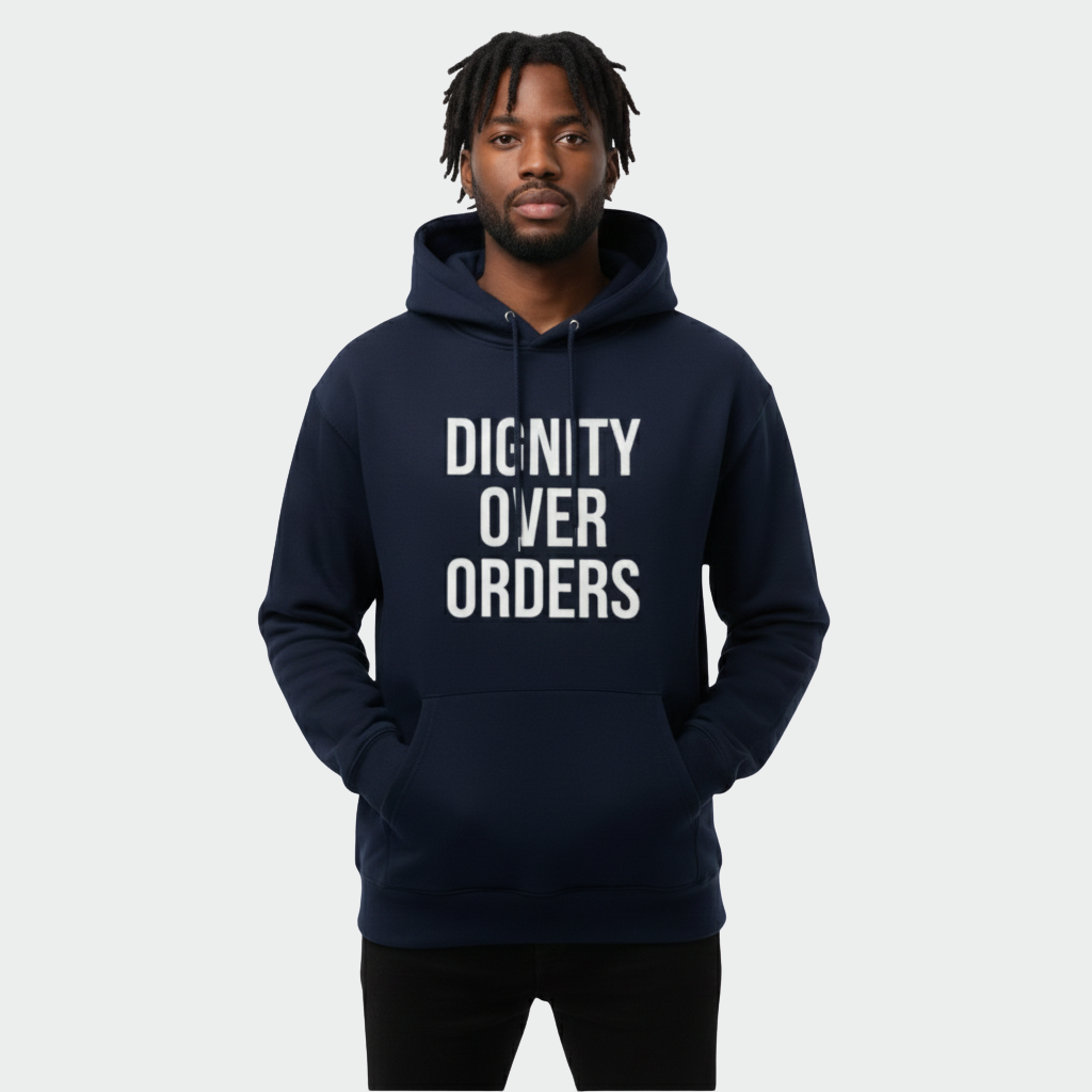 RAW TRUTH® DIGNITY OVER ORDERS Statement Apparel Moral Logic Series
